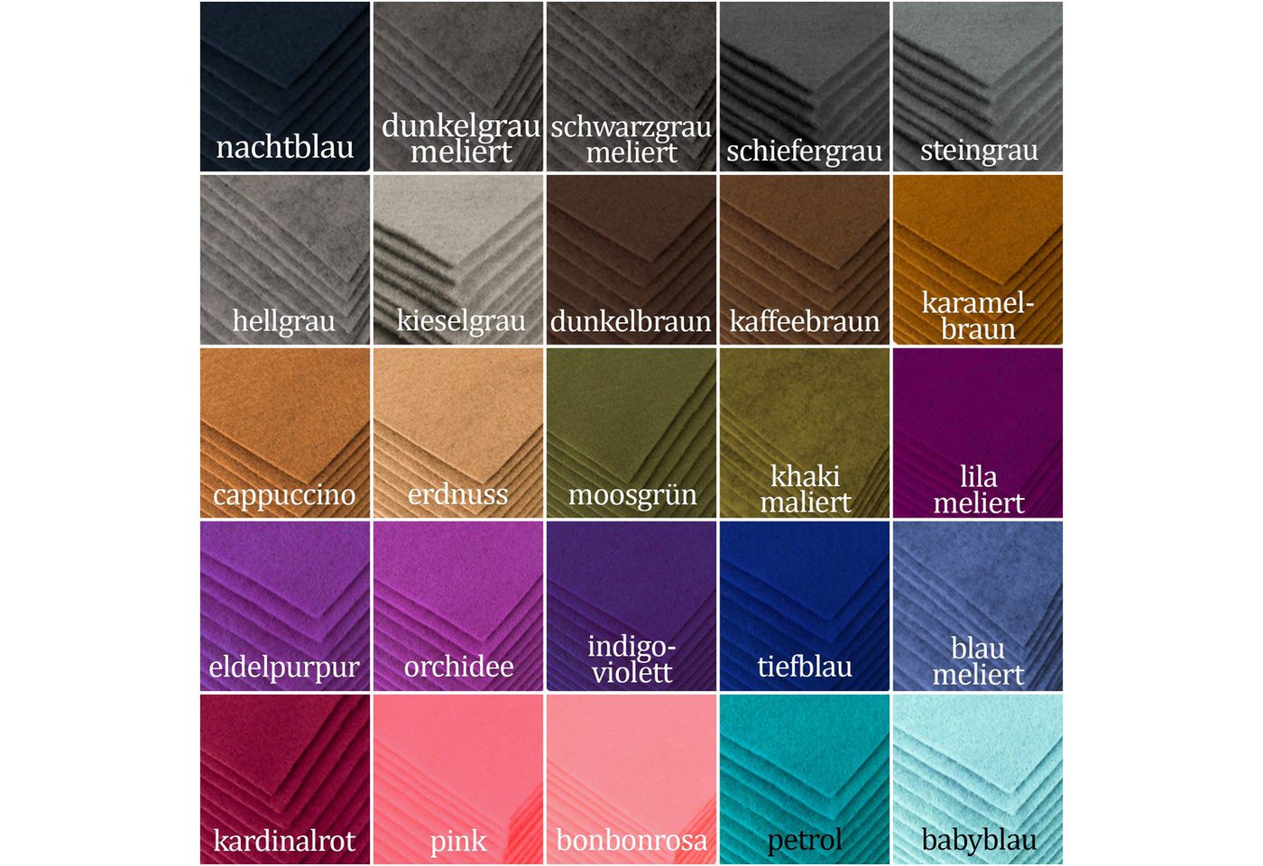 maDDma Bastelfilz Bastelfilz Bögen 10er-Pack Filz A4 Stärke 1,5-2mm Filzplatte, dunkelbraun Bild 2