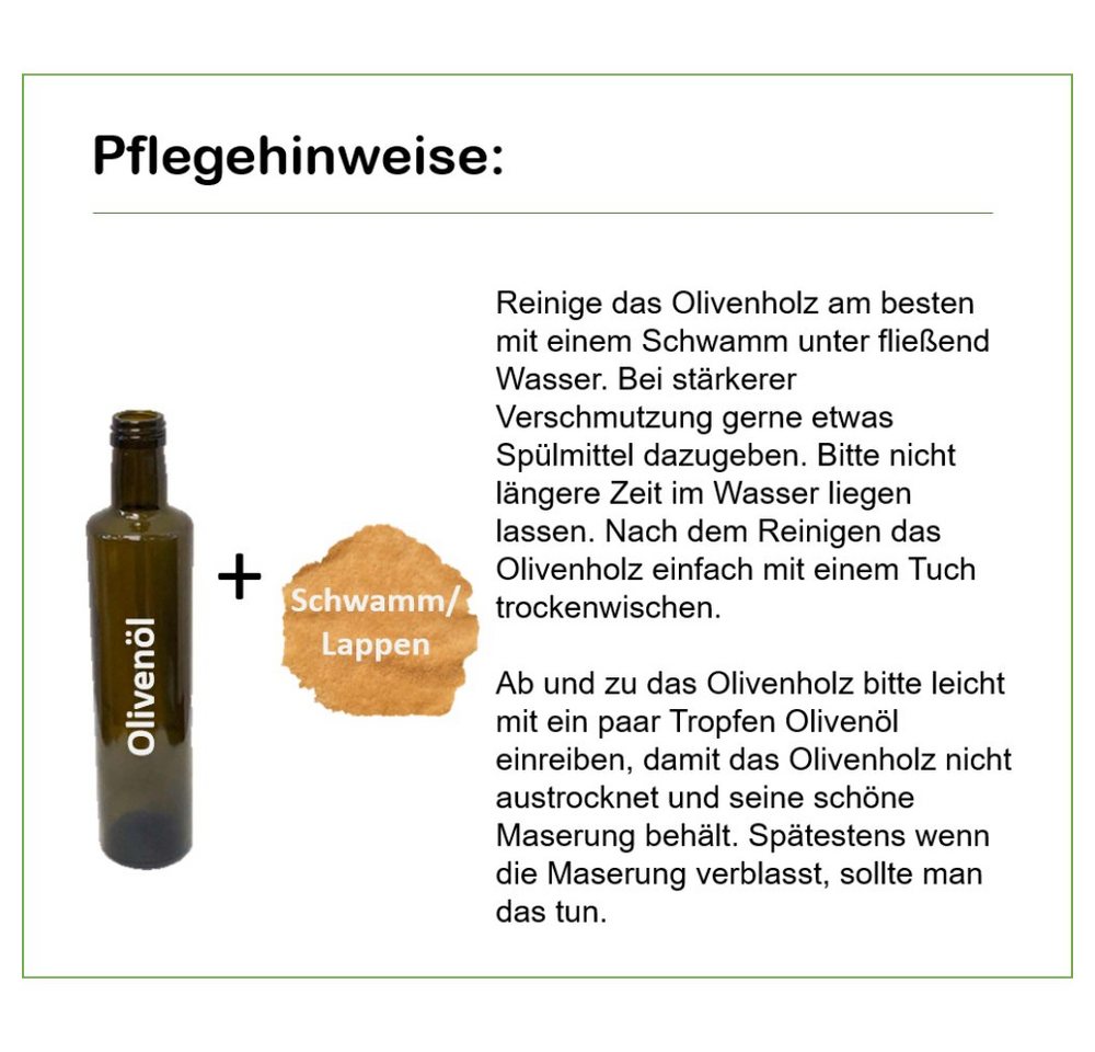 Olivenholz-erleben Grillbesteck-Set Raclette-Schaber aus Olivenholz – Pfännchen schonend, 6er Set, (Packung, 6 tlg), Beschichtungen schützen, kratzfrei wenden & schaben mit Naturholz Bild 3