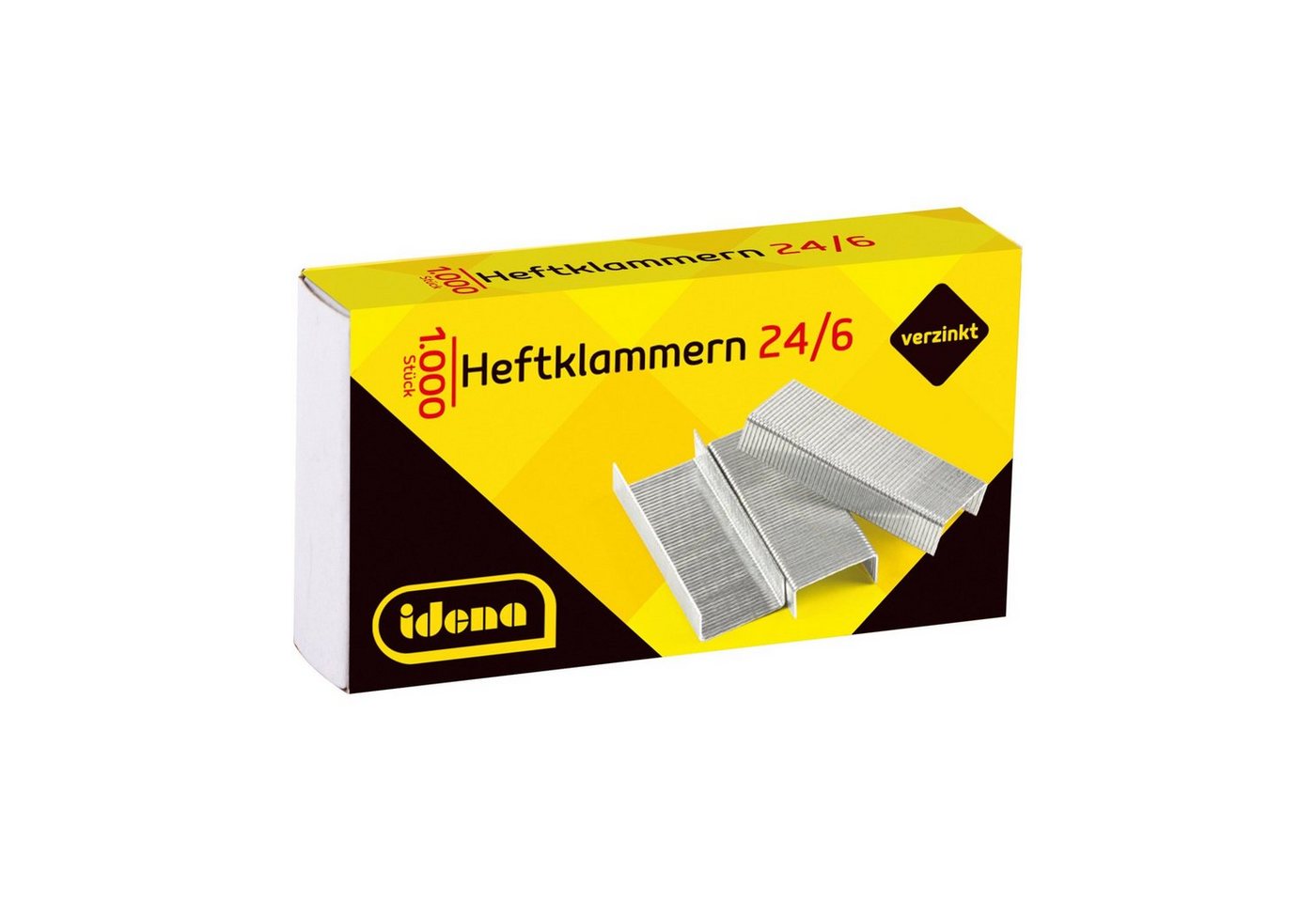 Idena Heftklammer Idena 12091 - Heftklammern, Größe 24/6, 2 x 1.000 Stück, verzinkt Bild 3
