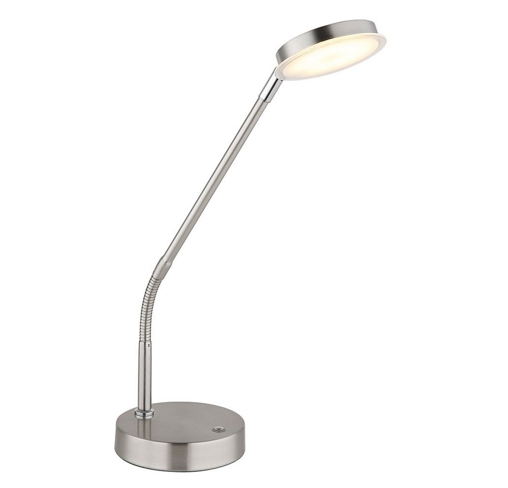 GLOBO LIGHTING Schreibtischlampe, LED-Leuchtmittel fest verbaut, Warmweiß, Neutralweiß, Farbwechsel, Tischleuchte Beistelllampe Tischlampe silber LED Touchdimmer H 53,5cm Bild 5
