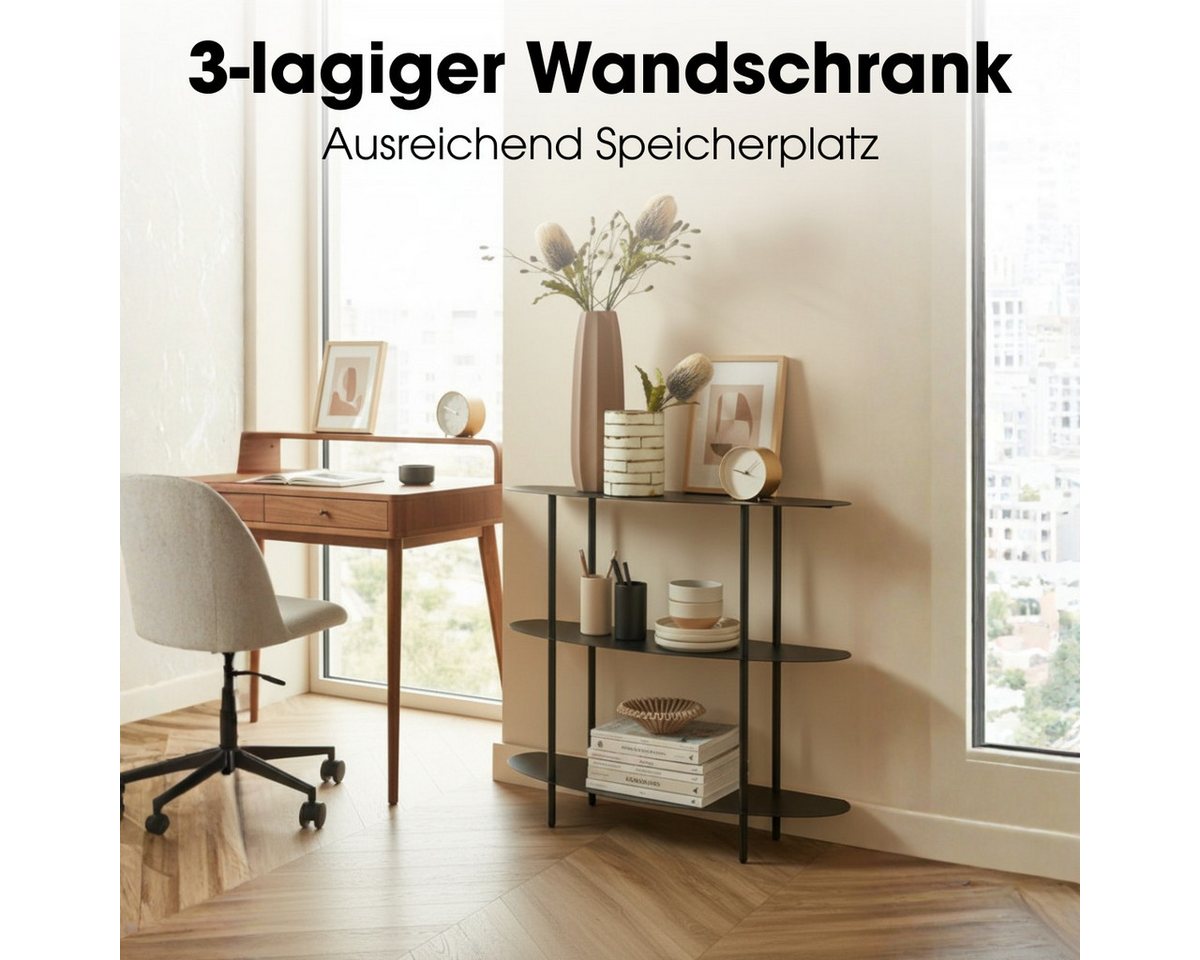 Mica Decorations Regalkorb Mica Decorations Regal 90 x 28 x 81 cm – Schwarz