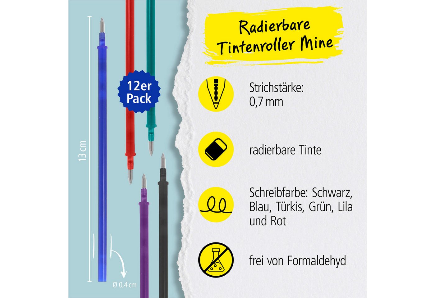 Online Pen Ersatzmine 12x radierbare Ersatzminen kompatibel mit Legami Gelstifte magiXX L Bild 5