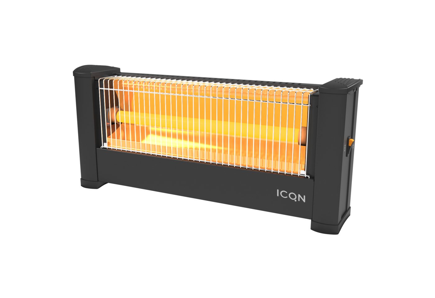 ICQN Heizstrahler Infrarot Standheizstrahler für Büro oder Haus, 135 Zentimeter Kabel, 900 W, Für Räume bis 9m², IP20, Elektroheizung, IQ.0900.APW Bild 3