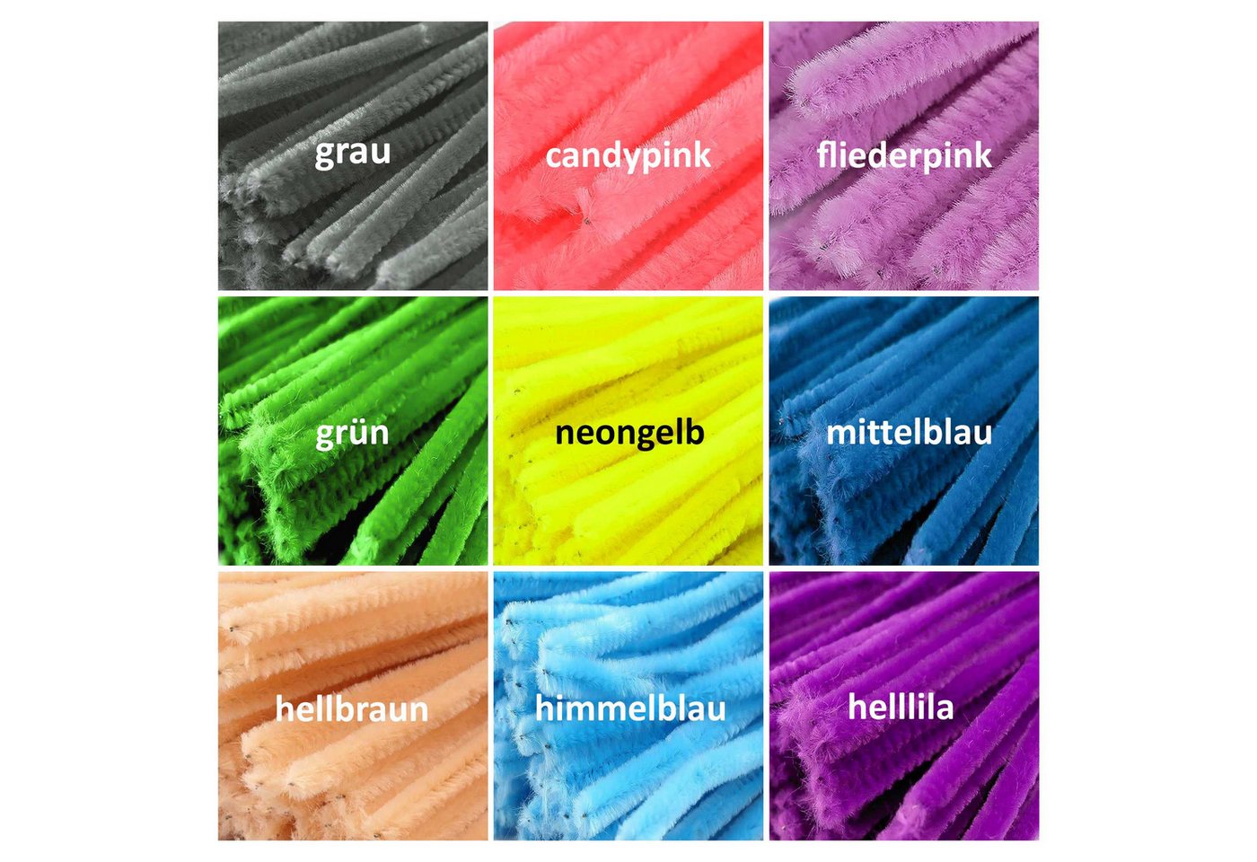 maDDma Basteldraht 20 Draht Pfeifenreiniger 6 mm Länge 30cm CHENILLE Farbe wählbar, flieder Bild 2