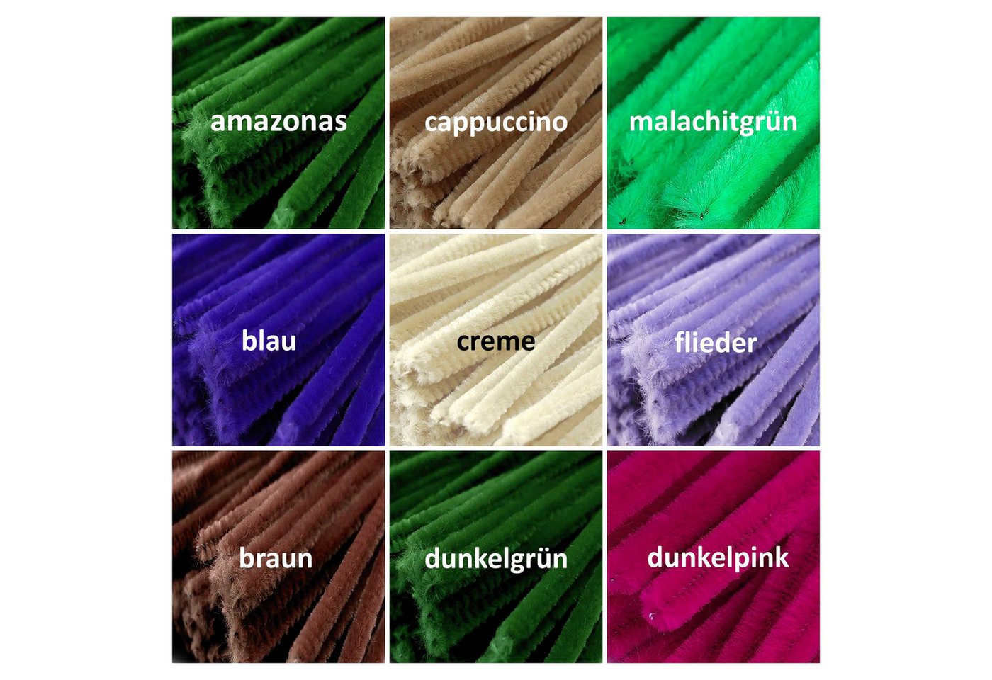 maDDma Basteldraht 20 Draht Pfeifenreiniger 6 mm Länge 30cm CHENILLE Farbe wählbar, flieder Bild 3