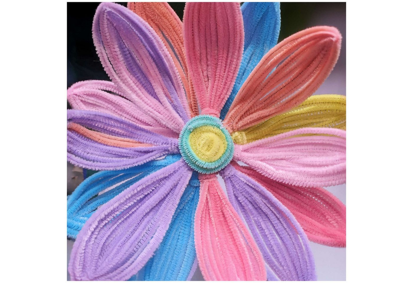 maDDma Basteldraht 20 Draht Pfeifenreiniger 6 mm Länge 30cm CHENILLE Farbe wählbar, flieder Bild 4
