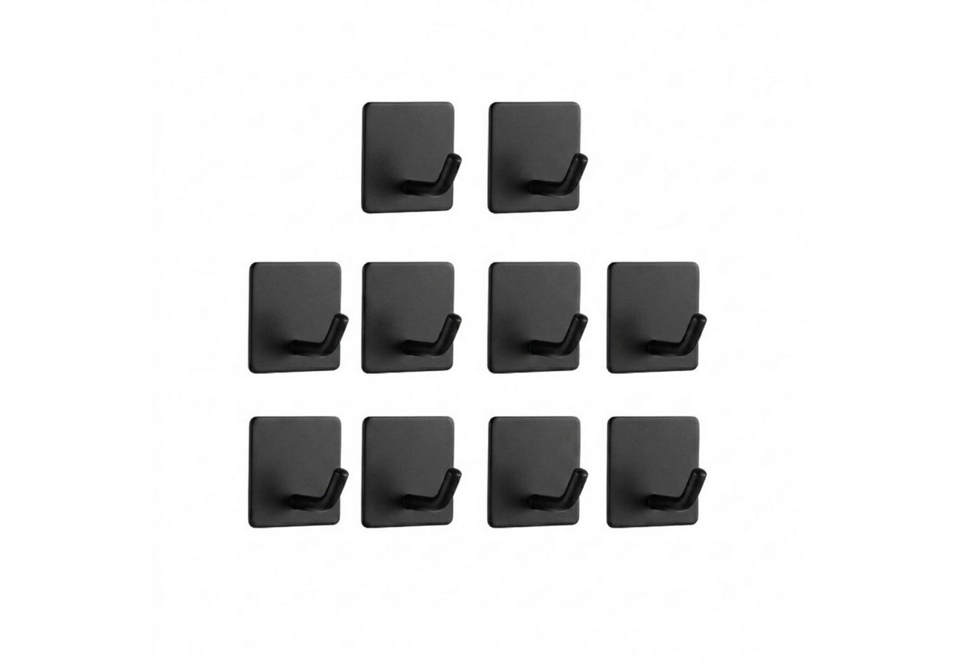 TECBULL Handtuchhaken Klebehaken aus Edelstahl, Wandhaken selbstklebend, V2, (10-St) Bild 5