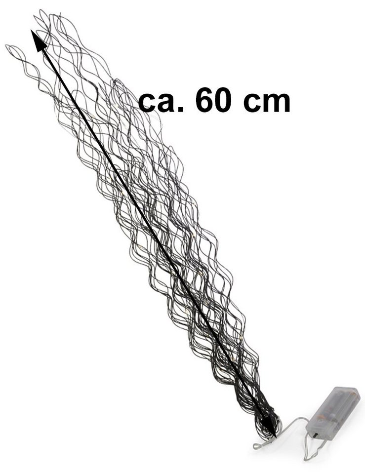 RIFFELMACHER & WEINBERGER LED Baum Beleuchtete Deko Zweige aus Metall 60 cm - Weihnachtsdekoration, LED fest integriert