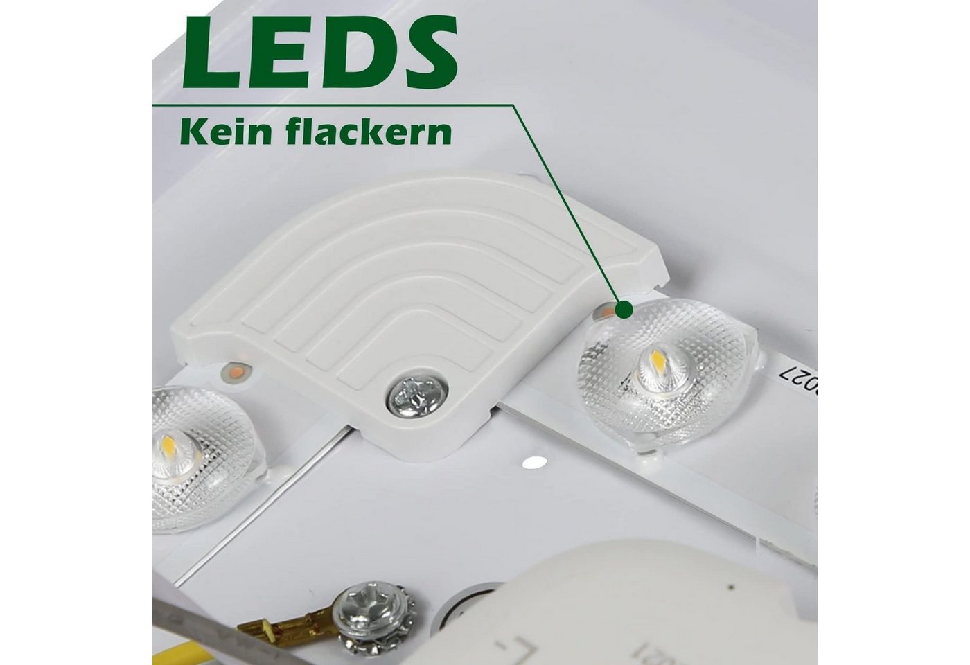 Nettlife LED Deckenleuchte Sternenhimmel Kinderzimmer 15W 21cm 3000K/4000K Weiß Deckenlampe, LED fest integriert, für Büro,Flur,Treppenhaus,Esszimmer, und so weiter Bild 2