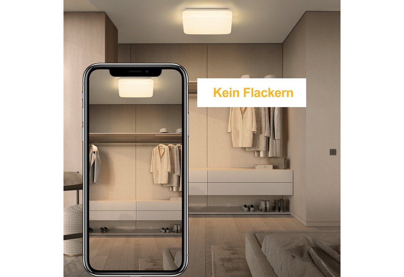 Nettlife LED Deckenleuchte Sternenhimmel Kinderzimmer 15W 21cm 3000K/4000K Weiß Deckenlampe, LED fest integriert, für Büro,Flur,Treppenhaus,Esszimmer, und so weiter Bild 4