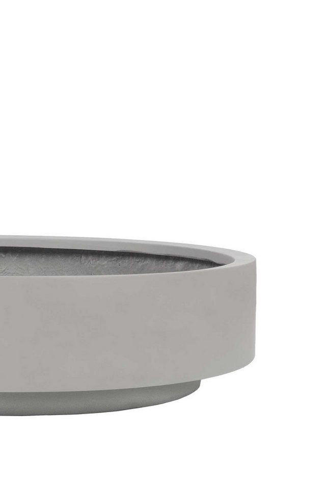 VIVANNO Pflanzschale Fiberglas ESCADA LOW Schale - Betongrau Beton-Design (1 St), 70x17 cm