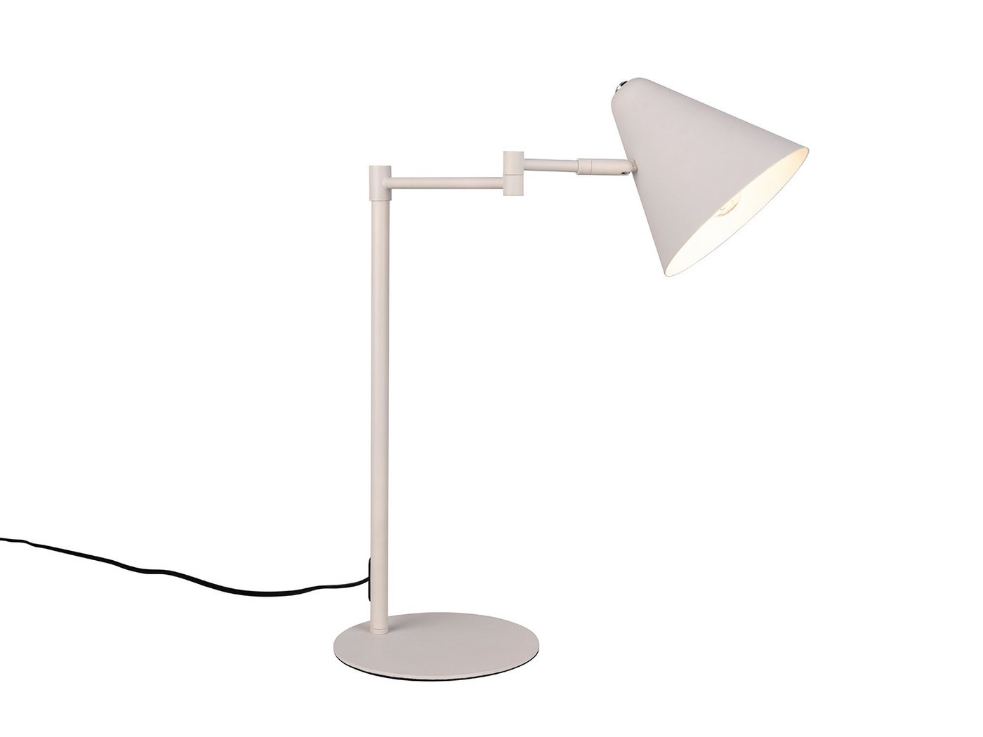 TRIO Leuchten LED Schreibtischlampe mit Schwenkarm & E14 LED, Höhe 50,5cm, dimmbar, LED wechselbar, Warmweiß, große Nacht-Tischlampe, Retro Leselampe Bild 2
