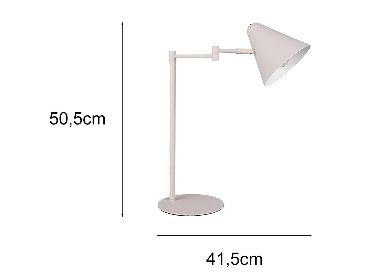 TRIO Leuchten LED Schreibtischlampe mit Schwenkarm & E14 LED, Höhe 50,5cm, dimmbar, LED wechselbar, Warmweiß, große Nacht-Tischlampe, Retro Leselampe Bild 3