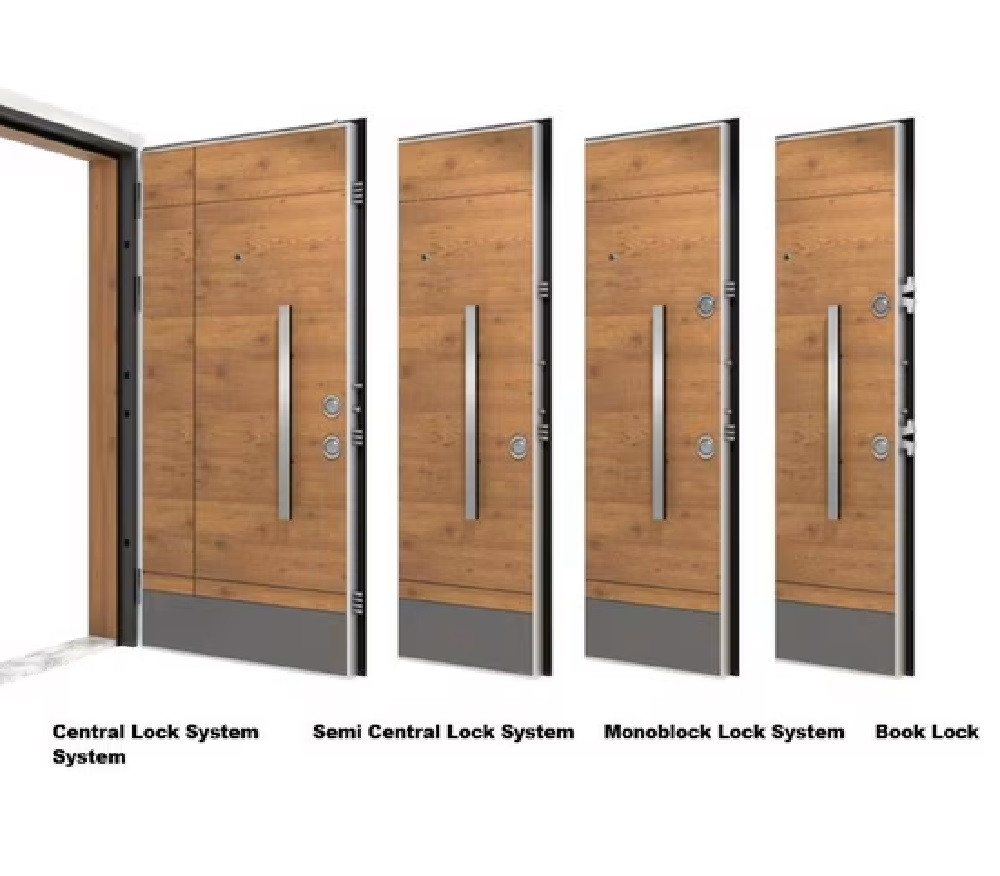 Xlmoebel Haustür XLMOEBEL BAK-30 Kompletttür braun Aluminium Kunststoff (Kompletttür, 1-St., 1x Haustür, 5x Schlüssel, 1x Griffset), Made in Europa Bild 2