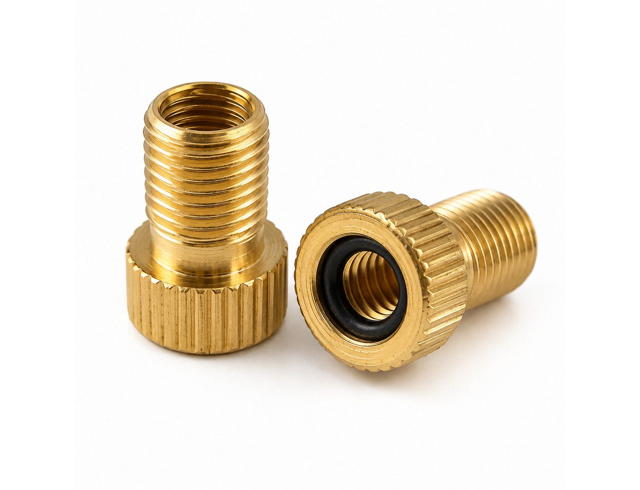 SpionProfi Minipumpe Fahrrad Ventil Adapter Ventiladapter SV DV BV KFZ Autoventil AV Pumpe (2-tlg), Universell für Presta-, Dunlop- und Blitzventile geeignet