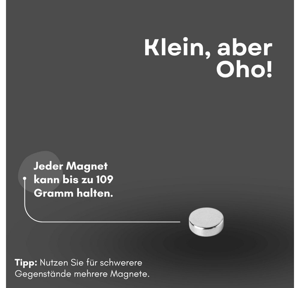 MaajeeKuto Magnet Neodym Magnet Ø3x1 mm N42 – Scheibenmagnet 109 g Haftkraft (50-St) Bild 3