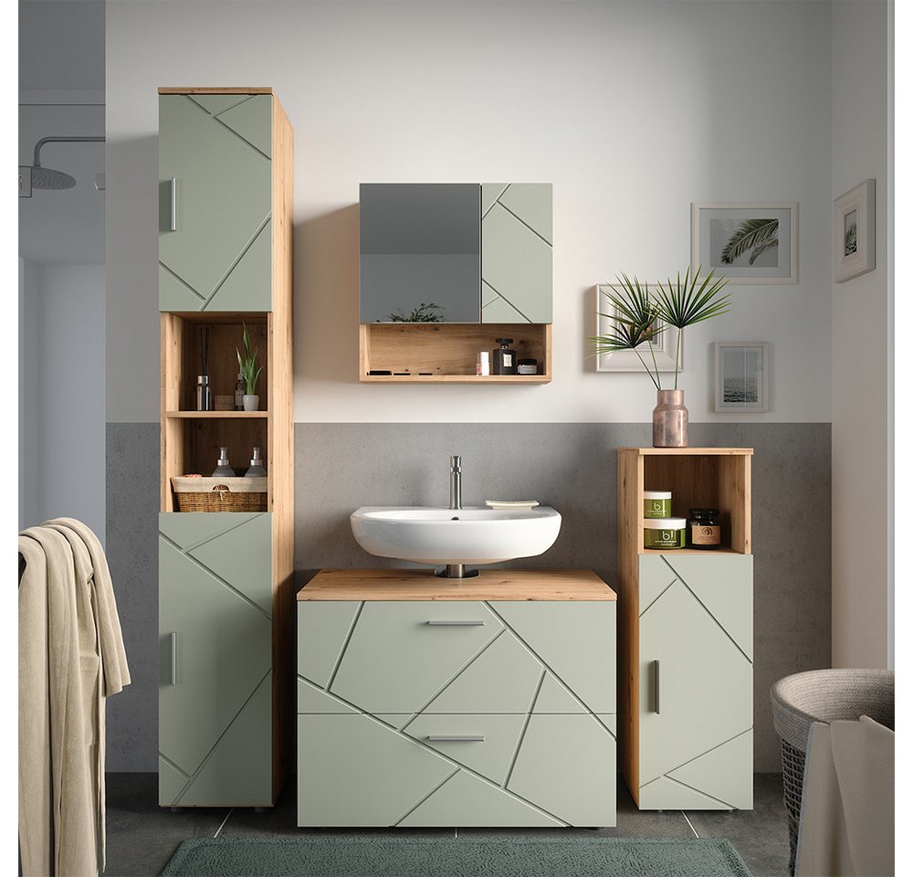 Vicco Badmöbel-Set Irma, Salbeigrün, 4-teilig, (4-St., 4er Set) Bild 2