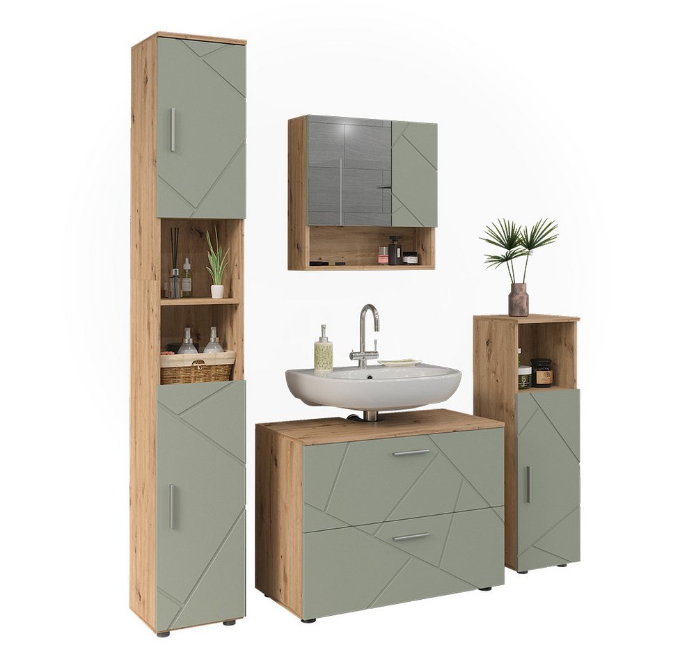 Vicco Badmöbel-Set Irma, Salbeigrün, 4-teilig, (4-St., 4er Set) Bild 3