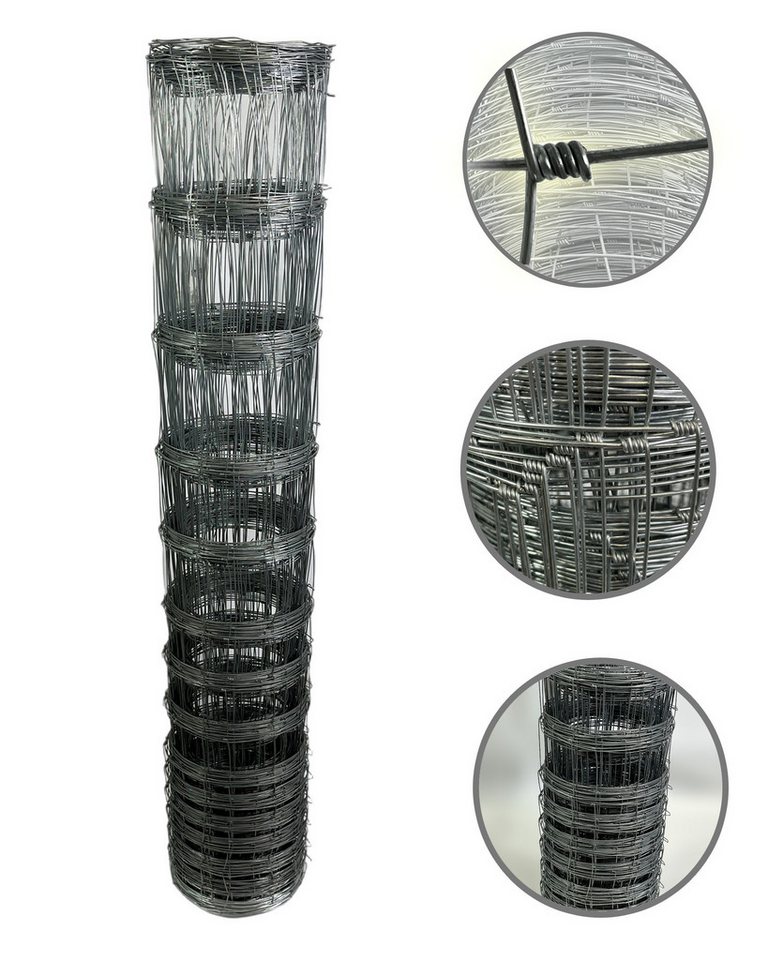 VaGo-Tools Wildzaun Wildzaun Drahtzaun Weidezaun 100/8/15 Zaun 50m Bild 2