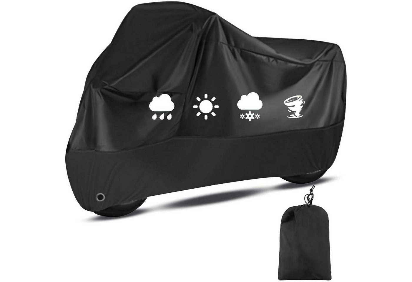 Weysoo Abdeckhaube Motorrad Abdeckplane Wasserdicht UV-Beständig Winterfest Outdoor Bild 5