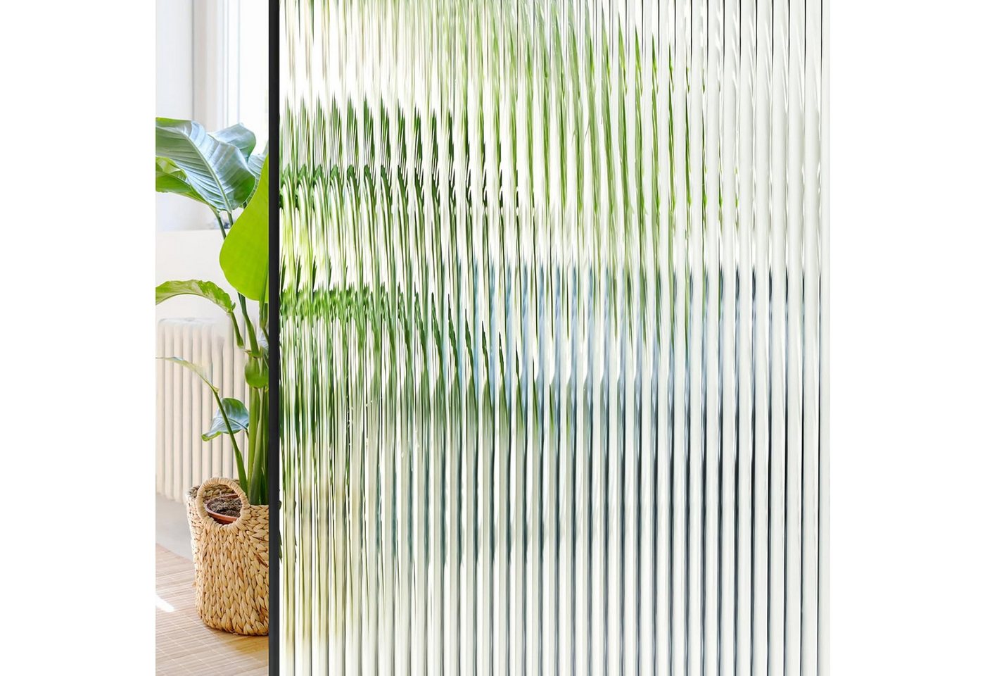 Coonoor Fensterfolie Mattglas-Fensterfolie, Privacy-Fensterfolie, 3D-Dekorative Fensterfolie, Statik-Adhäsion Fensterfolie