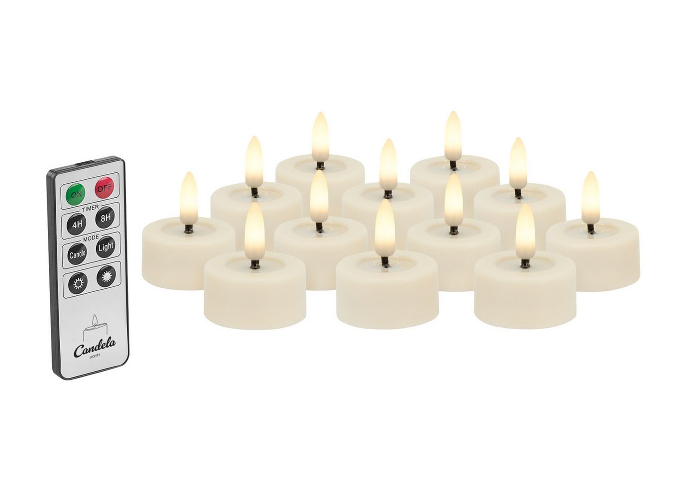 LC Home LED-Kerze Candela Lights LED Kerzen Teelichter 12er Set ?4,5cm Bild 5