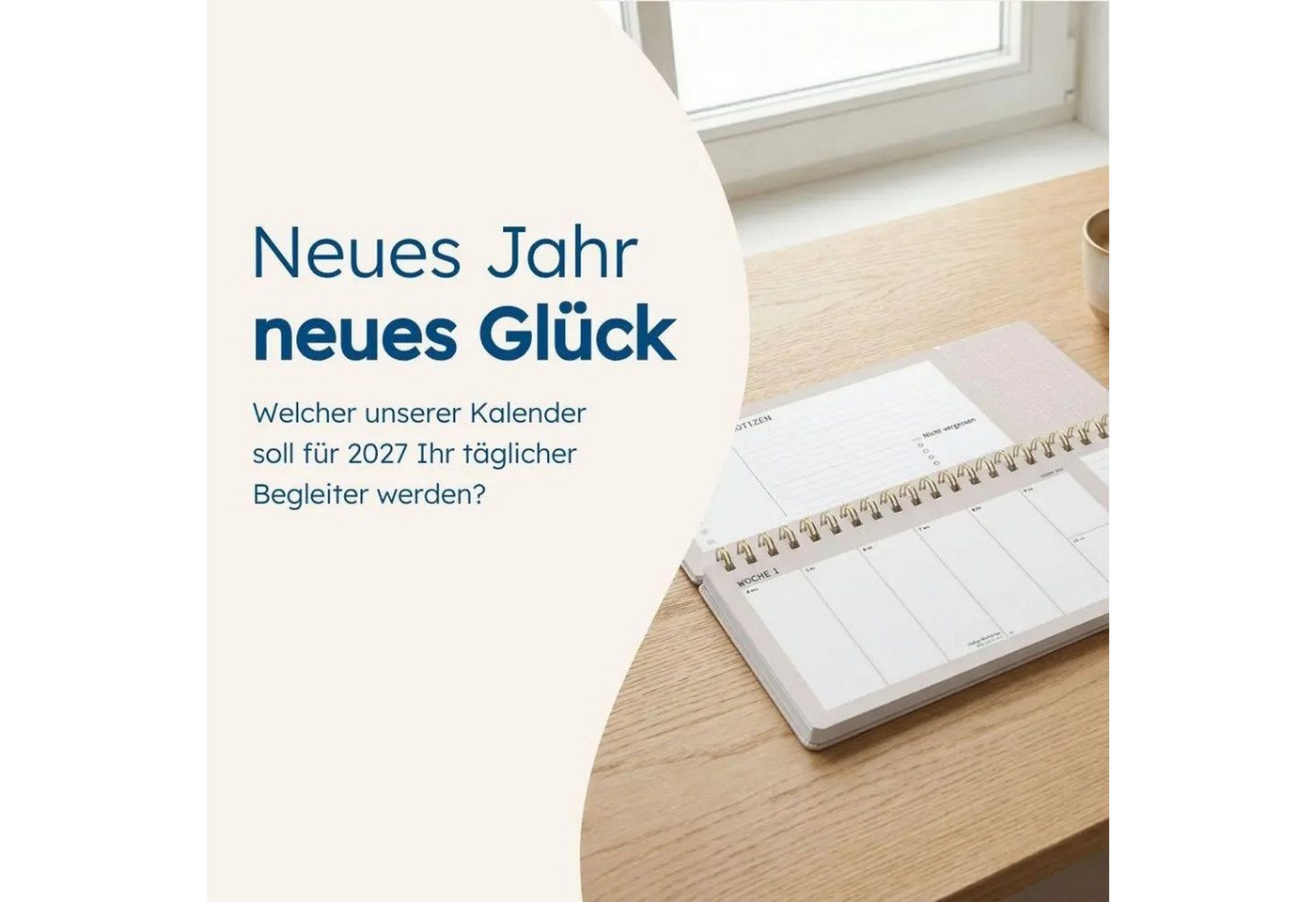 Grafik Werkstatt Tischkalender Wochenplaner 2027 Blumenmomente (mit Kalendarium) Bild 5