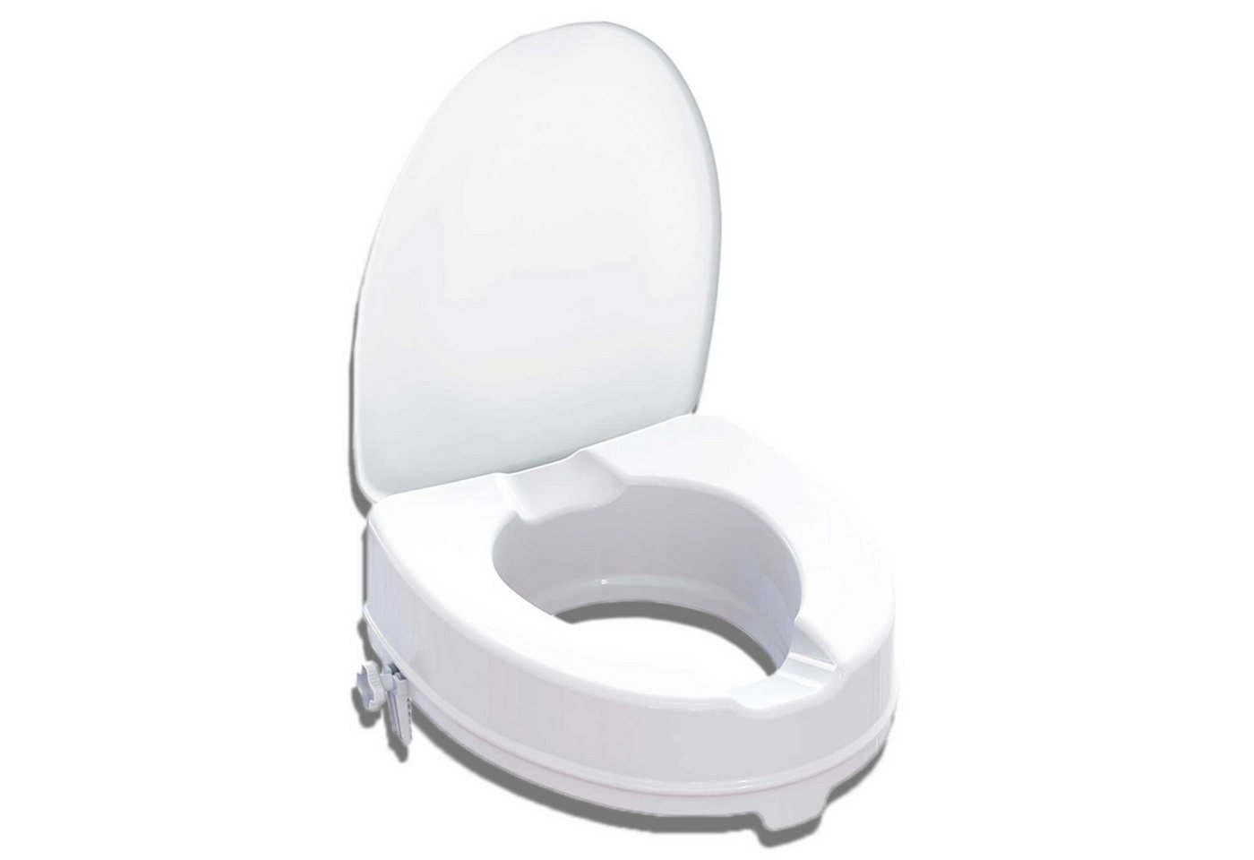RUSSKA Toilettensitzerhöhung Russka Toilettensitzerhöher mit Deckel 10 cm weiß, mit Deckel
