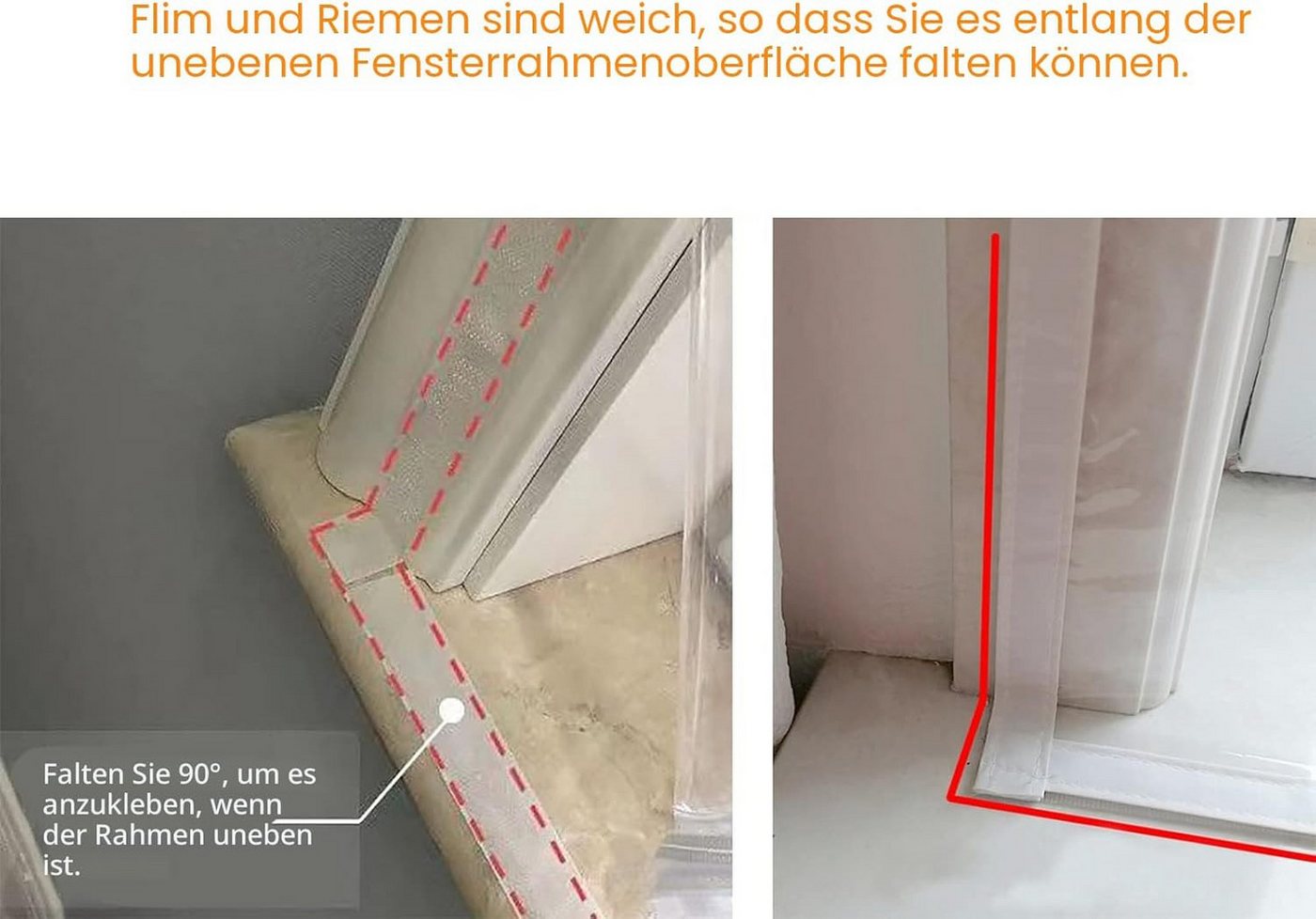 FELIXLEO Fensterfolie Fenster Isolierfolie Thermo Cover Transparent 190x200cm Waermedaemmung