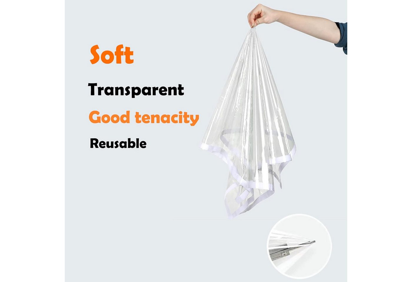 FELIXLEO Fensterfolie Fenster Isolierfolie Thermo Cover Transparent 190x200cm Waermedaemmung Bild 3