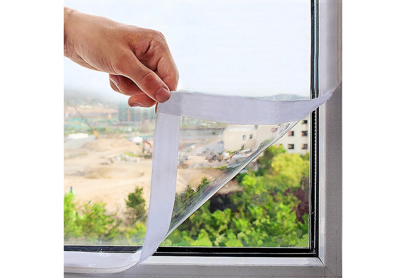 FELIXLEO Fensterfolie Fenster Isolierfolie Thermo Cover Transparent 190x200cm Waermedaemmung Bild 4