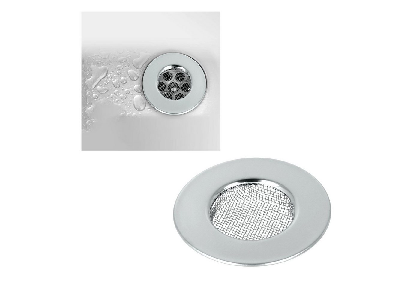 Gravidus Abflusssieb Edelstahl Haarsieb 7,5cm Abflussfilter