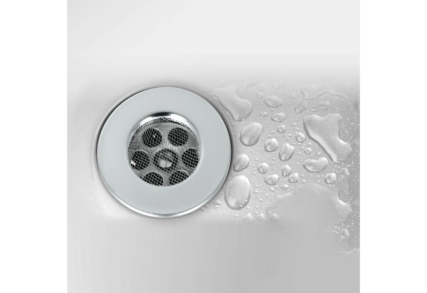 Gravidus Abflusssieb Edelstahl Haarsieb 7,5cm Abflussfilter Bild 2