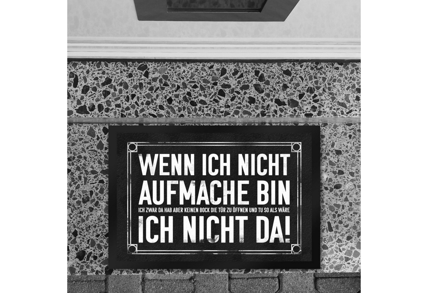 speecheese Fußmatte Wenn ich nicht aufmache bin da! Fußmatte XL in 40x60 cm mit geheimer
