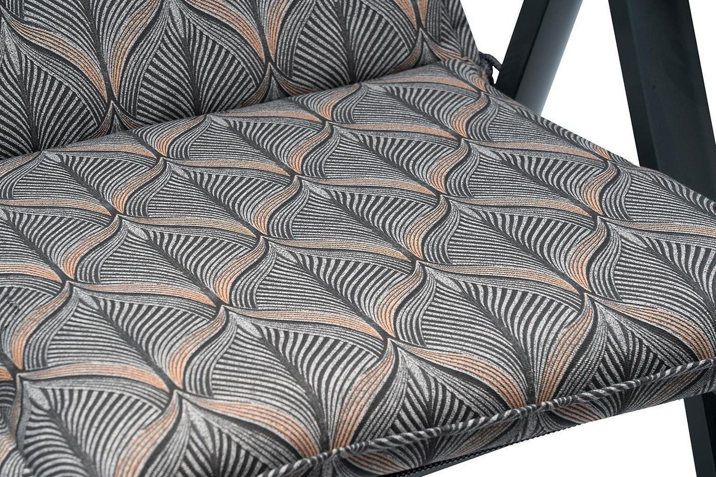 GO-DE Polsterauflage SANDY, B 50 x L 120 cm, Grau, Baumwolle, Polyester, (1 St), für Hochlehner-Stühle