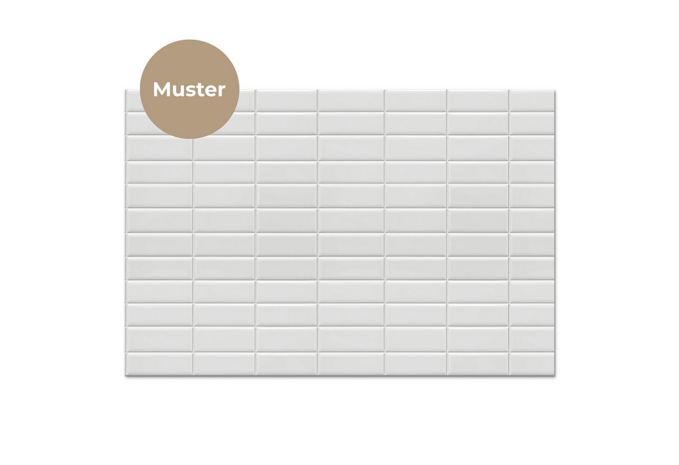 KitchenYeah Küchenrückwand Muster selbstklebend (keine Folie) Metro - Kacheln - Weiß, (1-tlg), Spritzschutz, Küche, Rückwand, Küchenwand, Küchenfront, 30x20 cm Bild 4