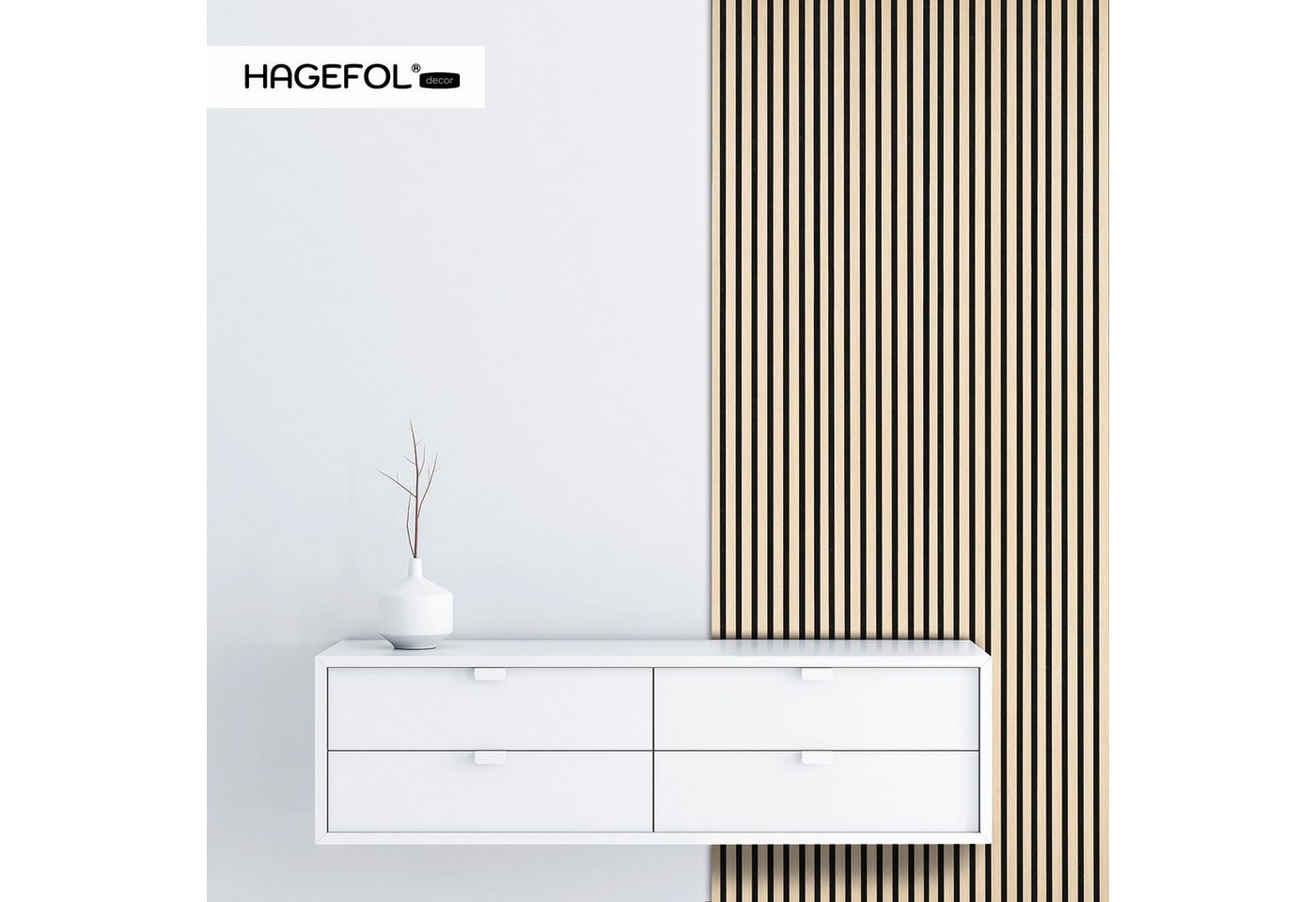 HAGEFOL Wandpaneel Akustikpaneele Lite, selbstklebendes Wandpaneel, 2 Stk./Paket, BxL: 0x240 cm, 0 qm, Selbstklebend