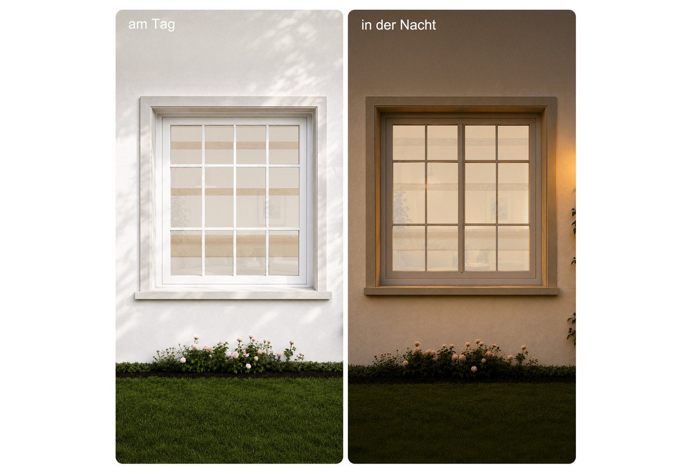 Joyswahl Raffrollo Uni‑Faltrollo mit Falten, schlicht Raffrollo für Fenster, mit Stangendurchzug, Voile Uni, Bistrogardinen mit Tunnelzug Bändchenrollo Bild 4