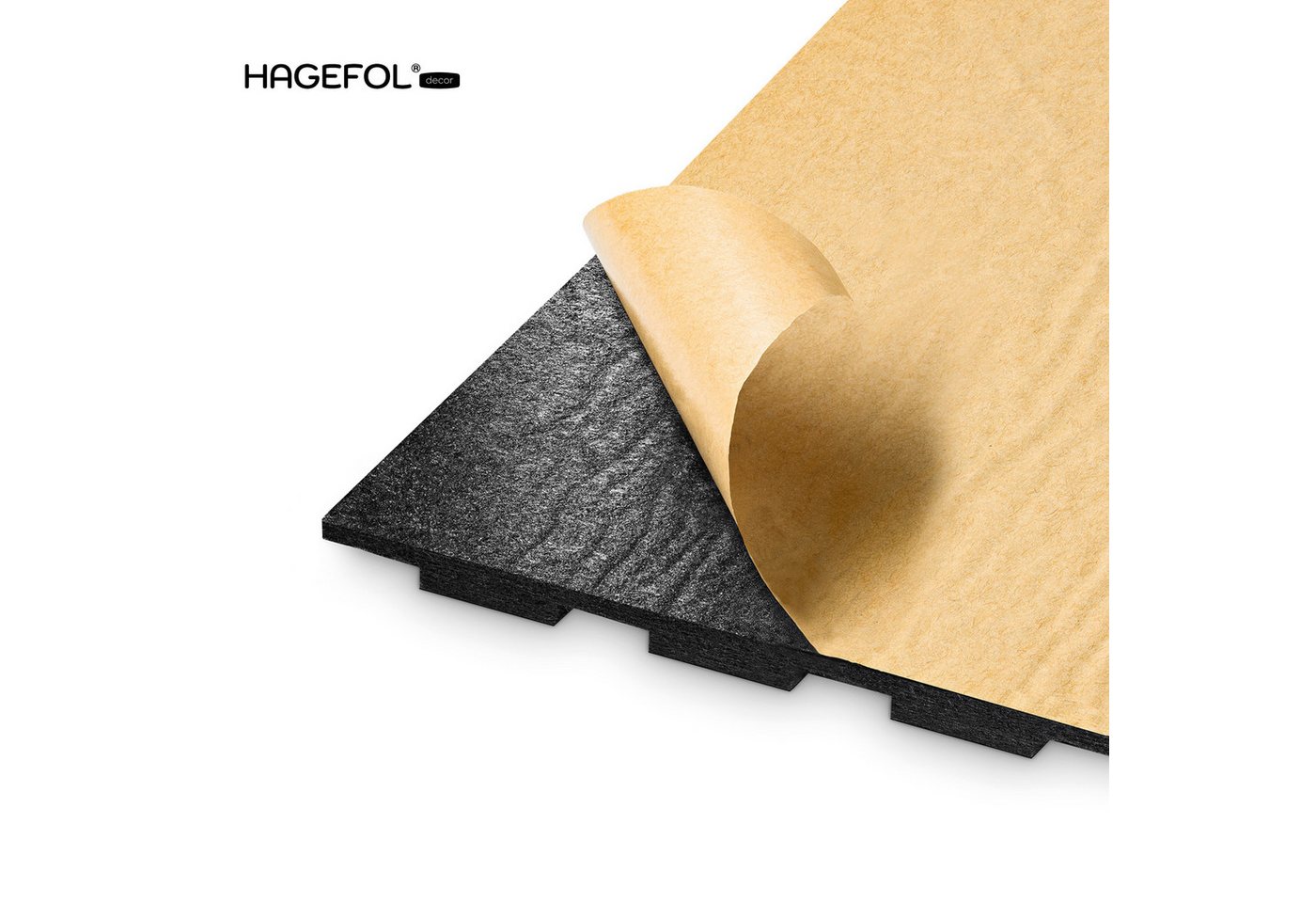 HAGEFOL Wandpaneel Akustikpaneele Lite, selbstklebendes Wandpaneel, 2 Stk./Paket, BxL: 28x240 cm, 0,67 qm, Selbstklebend Bild 2