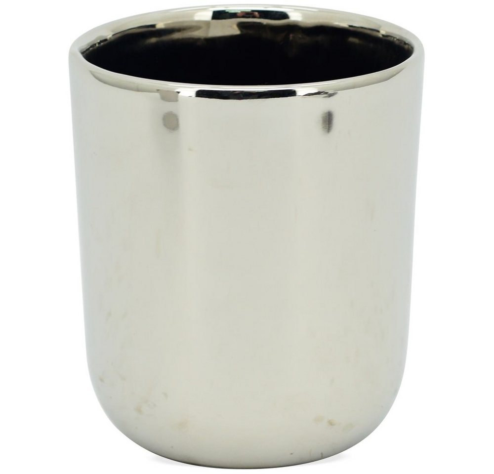 matches21 HOME & HOBBY Blumentopf Übertopf silber glanz rund Ø 11 cm (1 St)