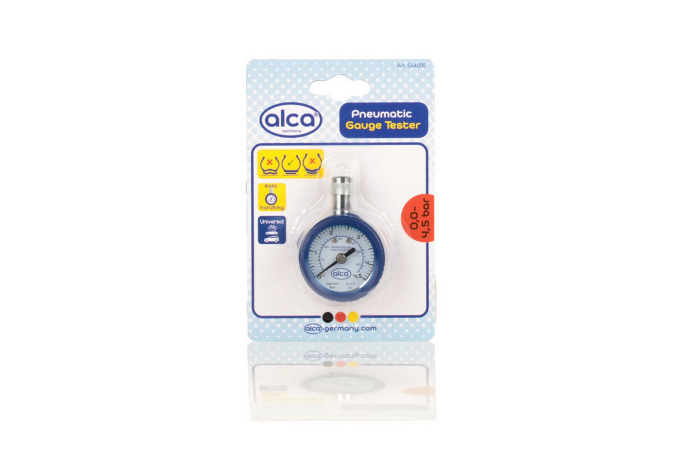 alca Reifendruckkontrollsystem Reifendruckprüfer Luftdruck Manometer bis 4,5 bar Memory Funktion, 1-tlg. Bild 2