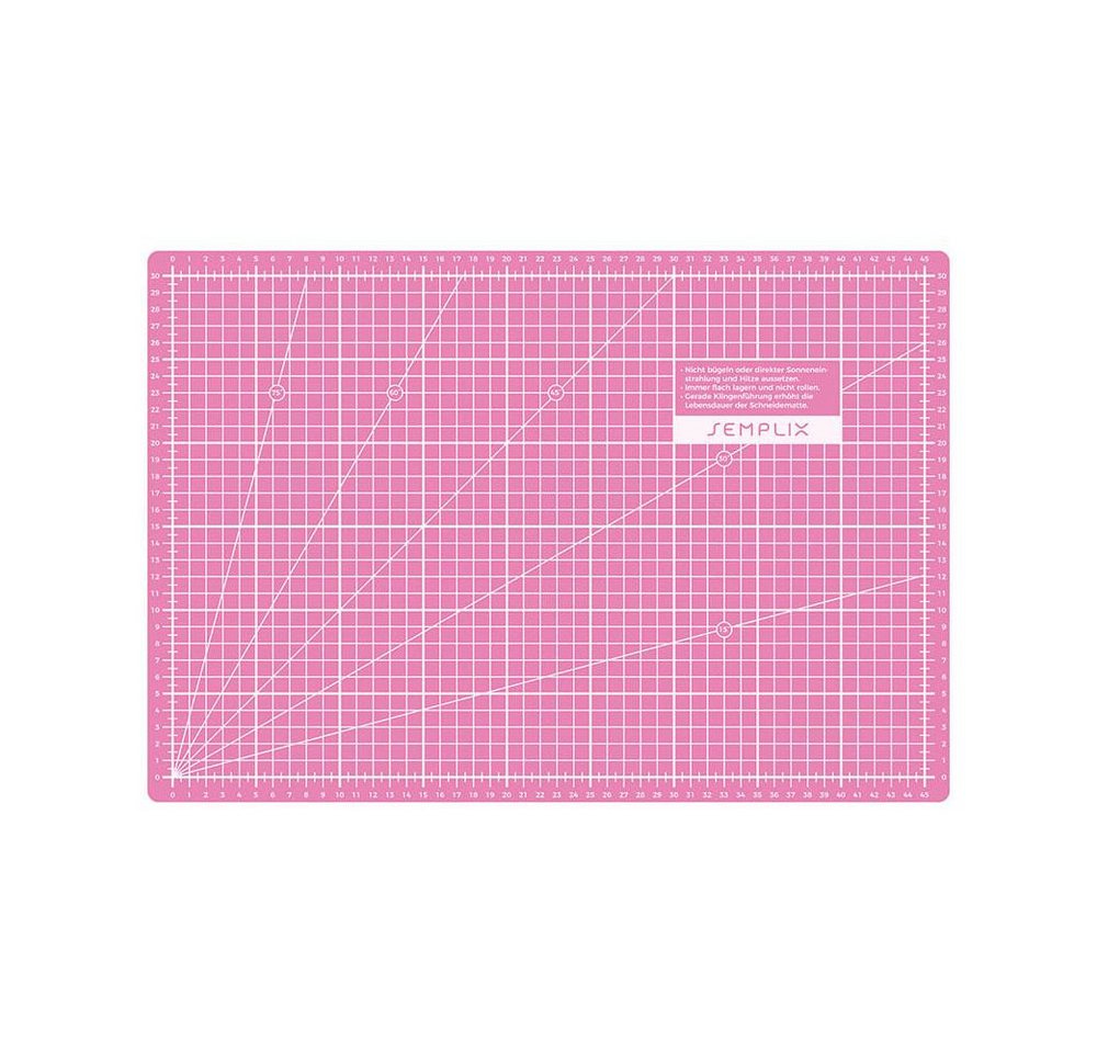 Semplix Schneideunterlage - Schneidematte pink-lila (18 x 12 inch)