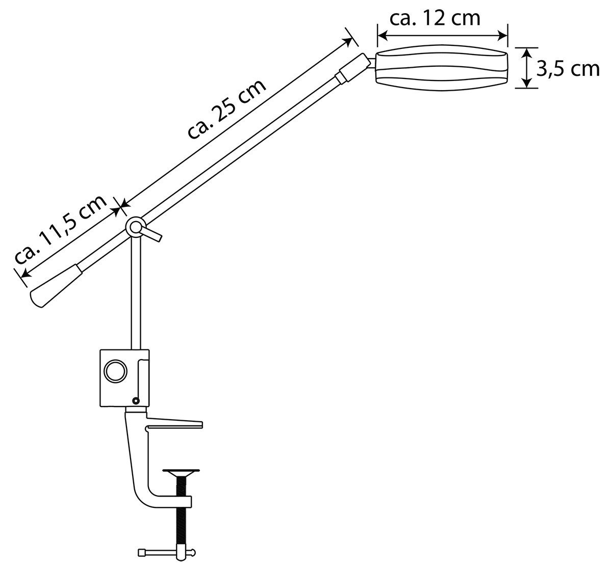 MeLiTec LED Schreibtischlampe T126, warmweiß, LED, Schreibtischleuchte, Leseleuchte, Büroleuchte, Nachttisch, chrom, Klemmfuß