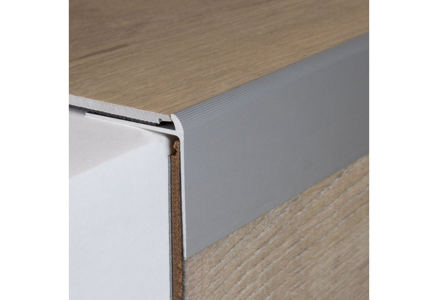PROVISTON Treppenkantenprofil Aluminium, 40 x 40 x 1000 mm, Silber, Treppenkante, Winkelprofil Bild 3