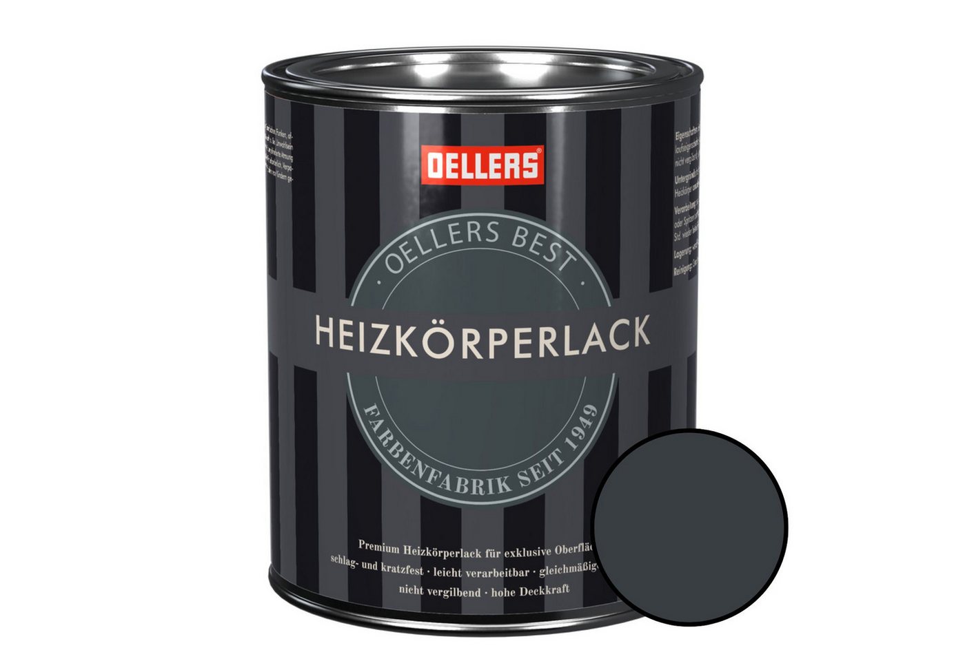 OELLERS Heizkörperlack Premium, 1 Liter Heizkörperfarbe, Heizungslack, Heizungsfarbe