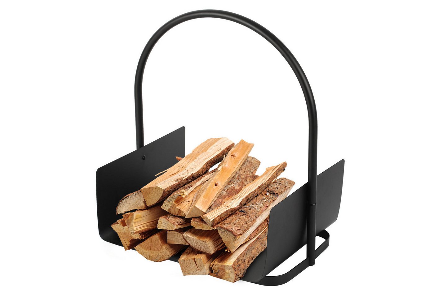 Clanmacy Kaminholzregal Brennholzregal U-förmiges Holzregal Tragbares Außenbereiches Metall, BxTxH:40x30x50 cm Bild 5