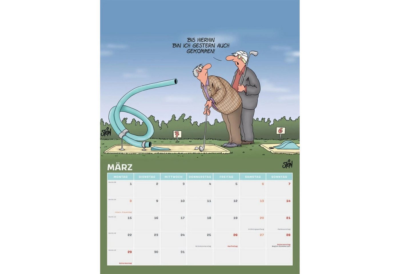 Wandkalender Uli Stein Rentnerkalender 2027: Monatskalender für die Wand Bild 3