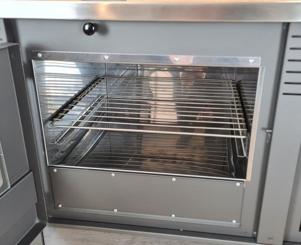 ProTermo Festbrennstoffherd PANONIA Kacheln schwarz, linke Version, 8,5 kW