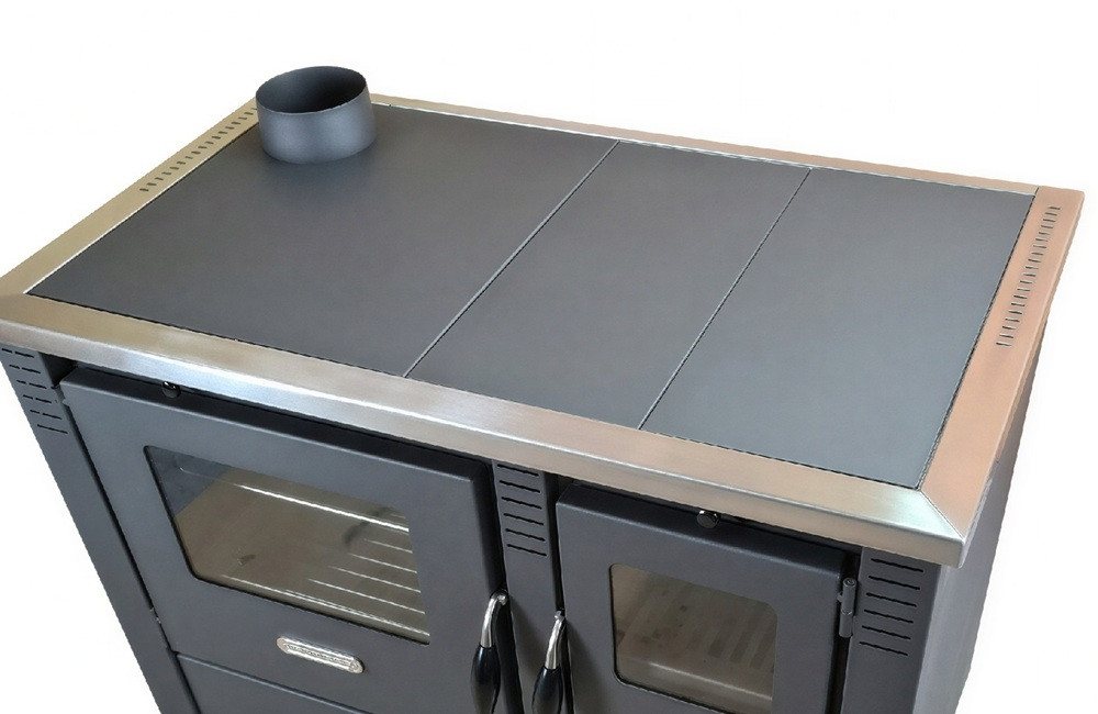 ProTermo Festbrennstoffherd PANONIA Kacheln schwarz, linke Version, 8,5 kW Bild 3