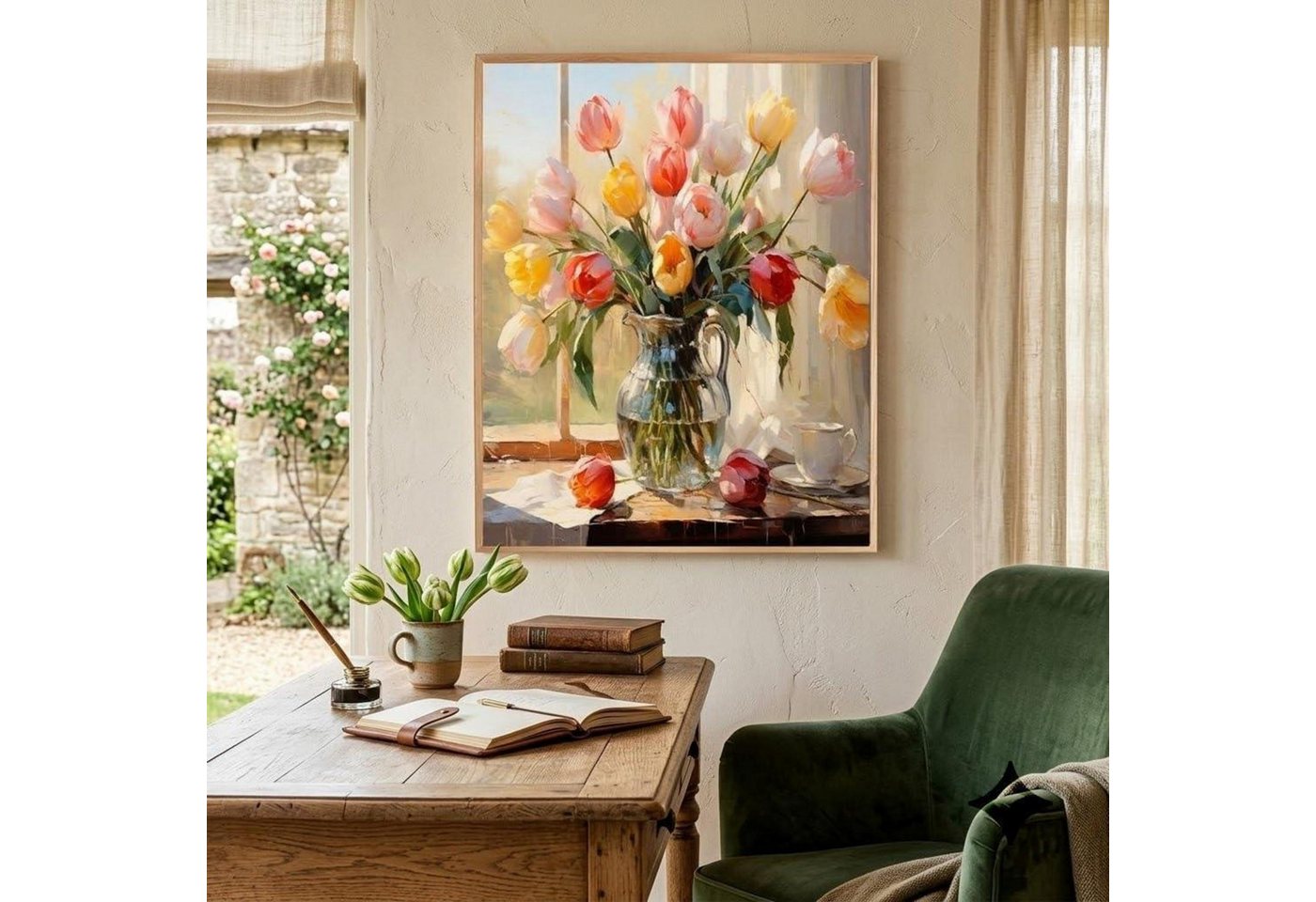 LuxusKollektion Malen nach Zahlen Malen nach Zahlen Tulpen 40x50cm DIY Bastelset